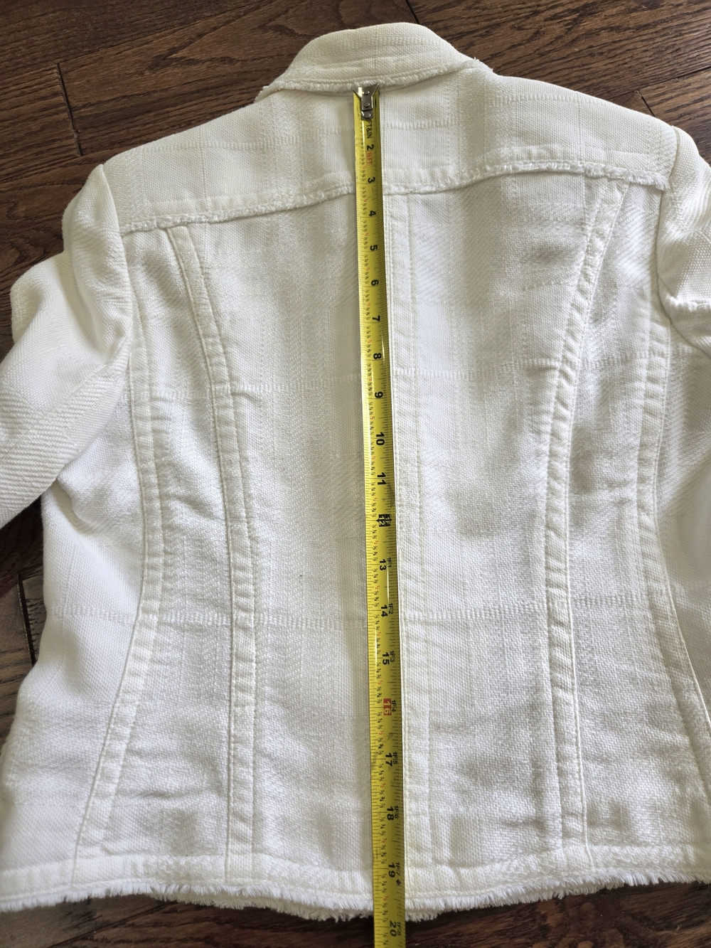Burberry White Cotton-Blend Button Front Jacket Size 8 - Picture 7 of 16